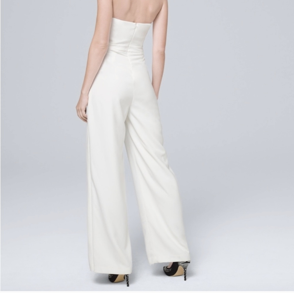 Whbm Convertible Strapless Split-Leg Jumpsuit - S… - image 2